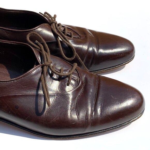 Peter Huber Men’s Brown Leather Lace-Up Dress Shoes 10.5 main image 8